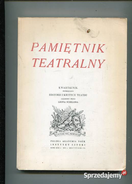 Pamiętnik Teatralny RokXXIII Zeszyt 34 Szczecin sprzedam