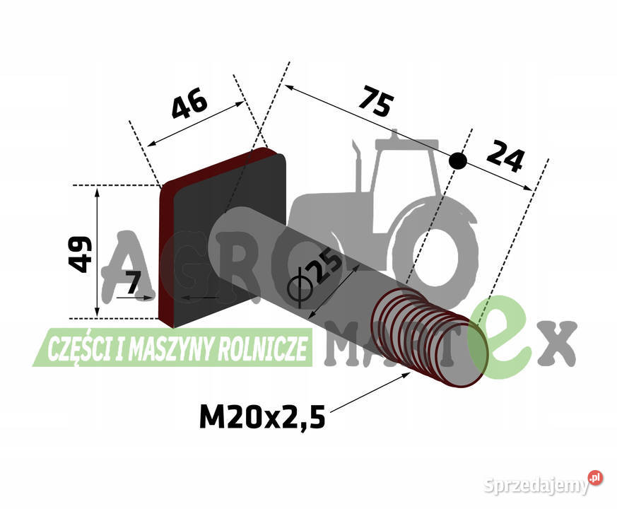 6061705 ŚRUBA SWORZEŃ BIJAKA KUHN Wichrów