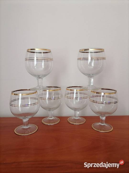 Kieliszki Złocone 9 PRL