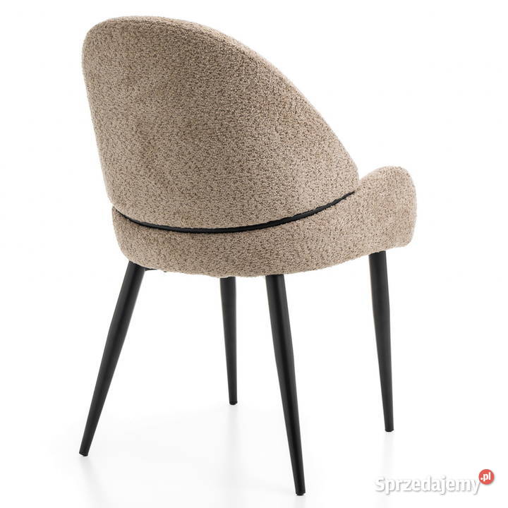 Krzesło Tapicerowane Bergamo Boucle Ciemnobeżowe Tarchały Małe