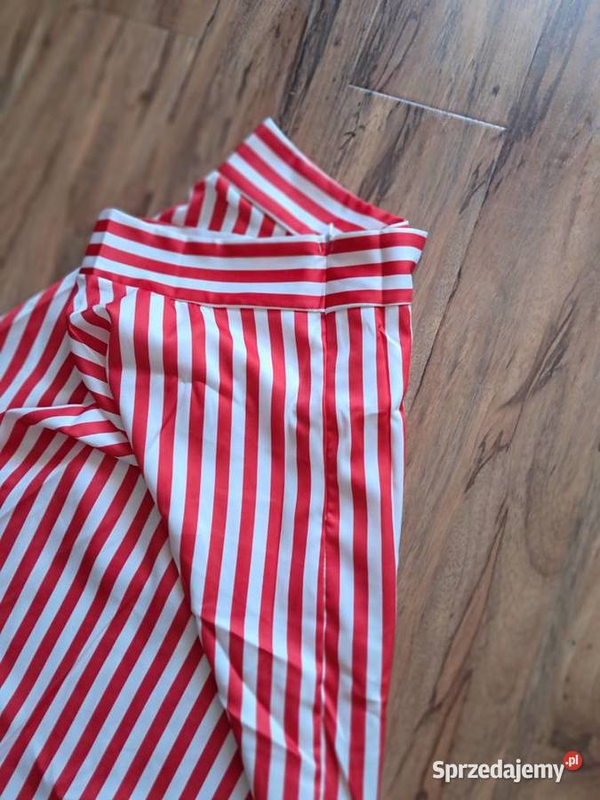 nowa rozkloszowana spódnica w paski rozmiar z Odzież damska Sandomierz
