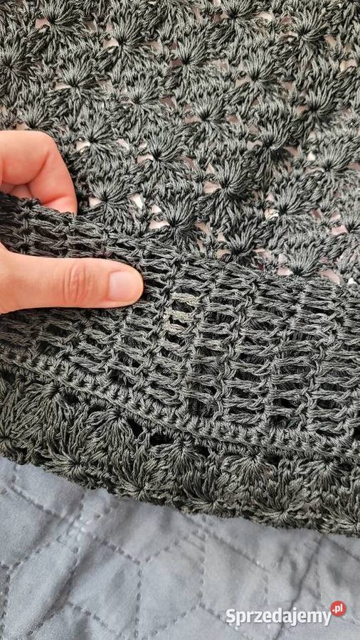 Duża czarna ażurowe torba Lublin