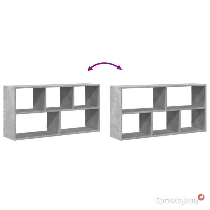 Półka ścienna szarość betonu 100x25x50 WM853275 Półki