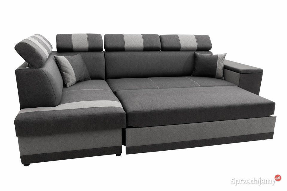 Narożnik Szary Duży z Funkcją Spania WOJTEK Rzeszów