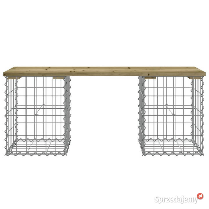 Ławka ogrodowa z gabionem 103x31x42 impregnowana mazowieckie Warszawa