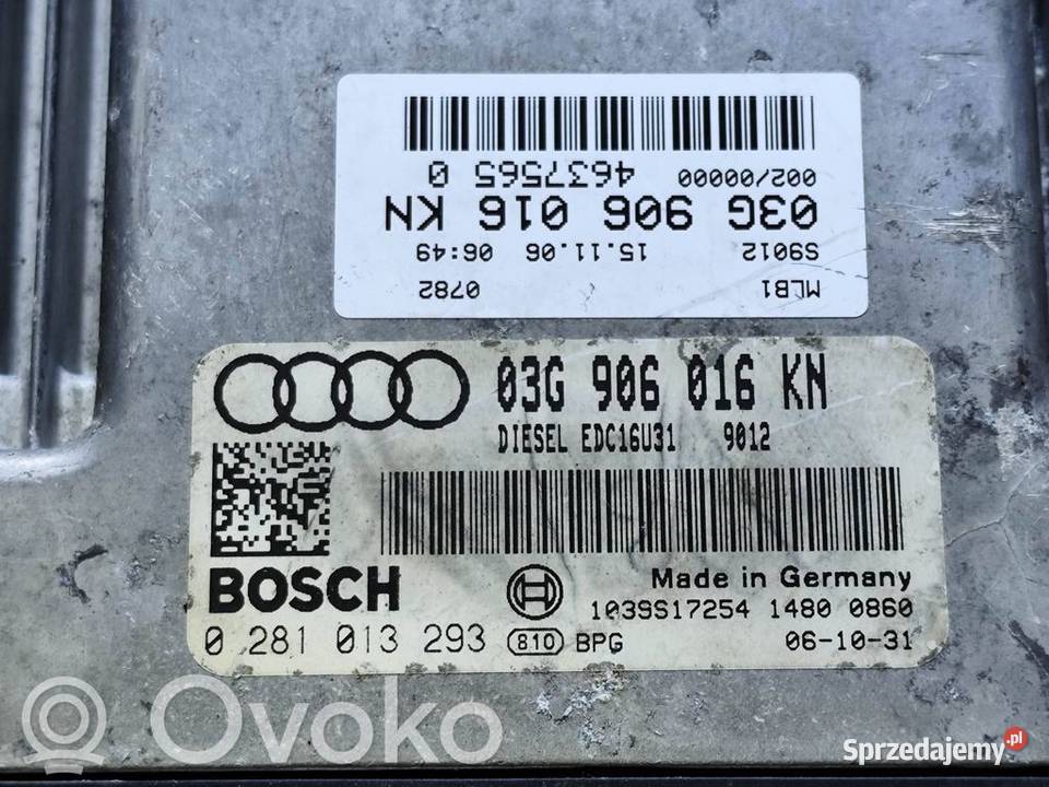 Audi A4 B7 20TDI STEROWNIK KOMPUTER SILNIKA ECU wielkopolskie
