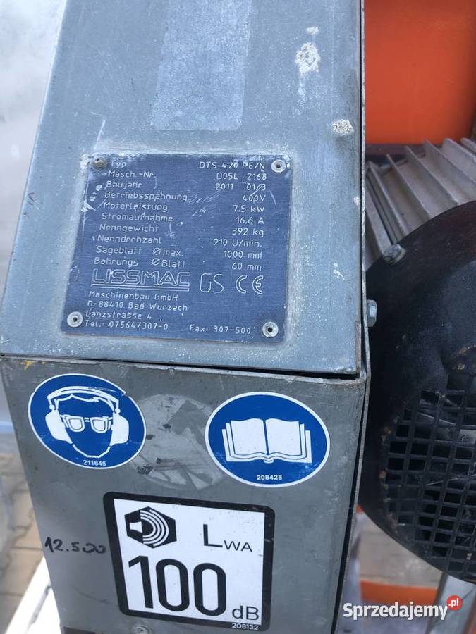Piła stolikowa LISSMAC DTS 420 pionowa