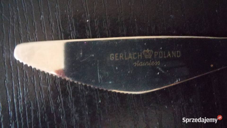 Gerlach komplet sztućców wzór paski PRL