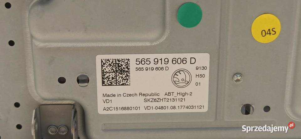 SKODA KODIAQ EKRAN WYŚWIETLACZ 565919606D osobowe