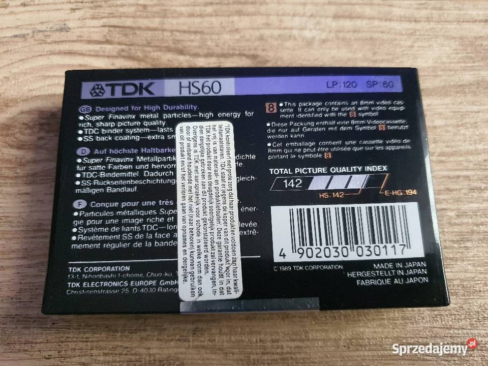 Kaseta do kamery video HS60 lubuskie Nowa Sól