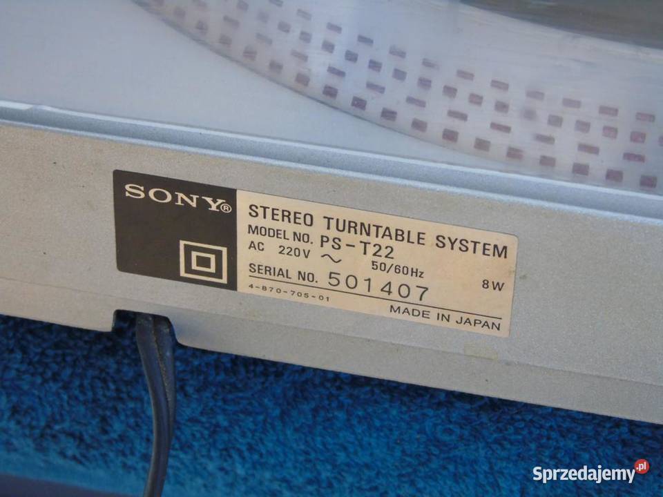 Gramofon Sony T22 DD sprawny WYSYŁKA Jasło