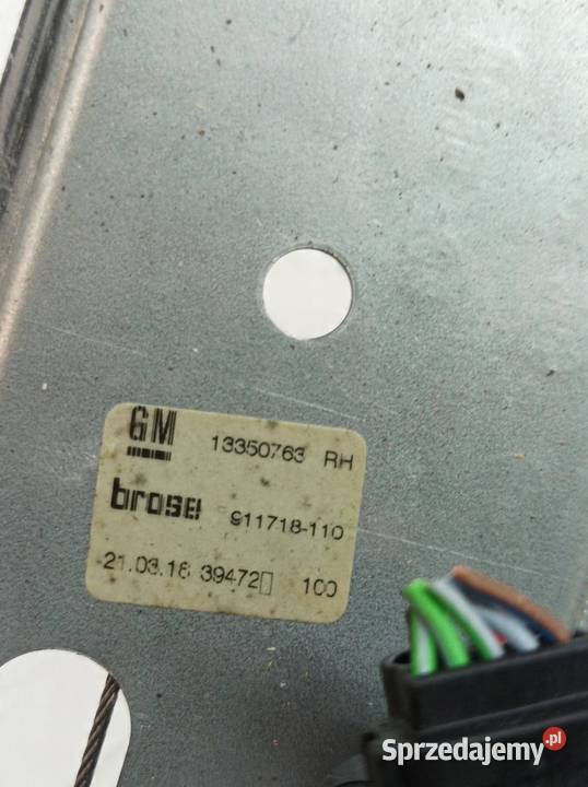 MECHANIZM SZYBY PRAWY TYŁ SEDAN 13350763 Opel osobowe