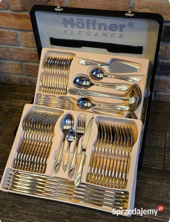 299 Walizka czarna sztućce Hoffner 72 elementy Zabrze