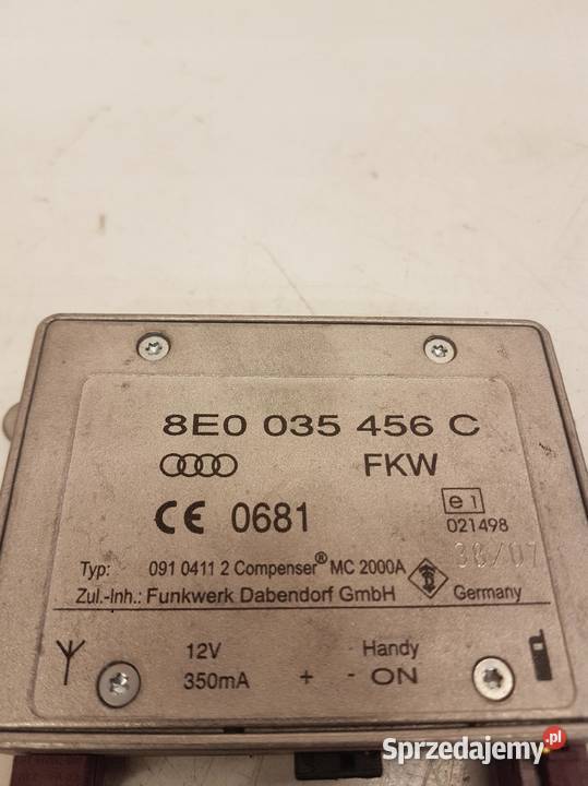 WZMACNIACZ ANTENY TELEFONU AUDI 8E0035456C Przystajń