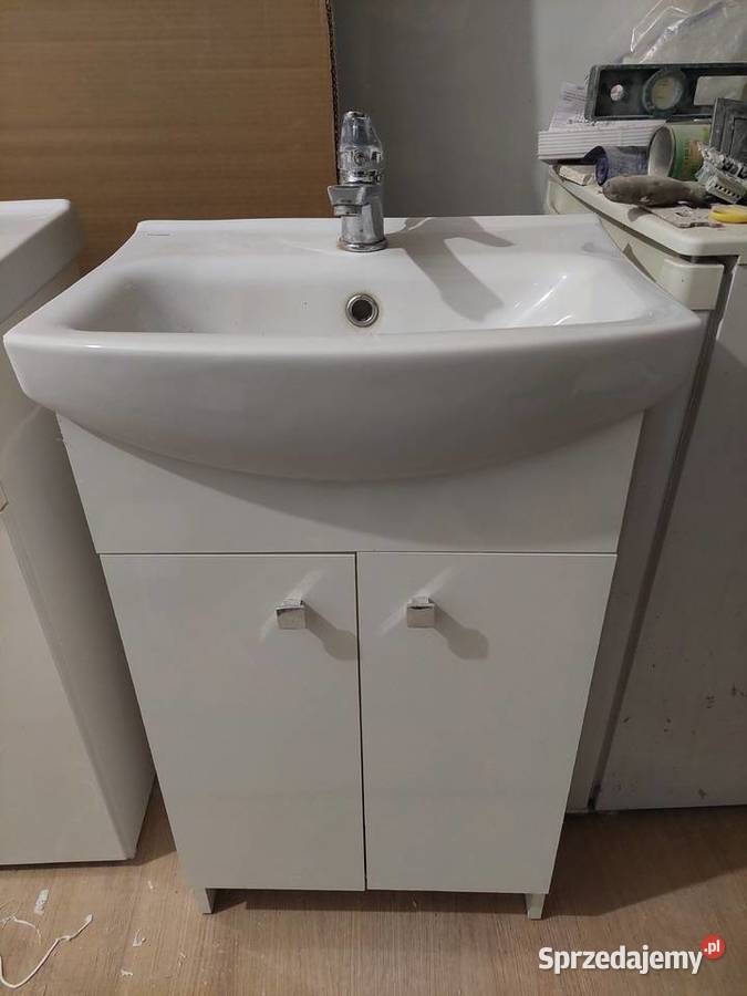 Szafka łazienkowa z umywalką biała Poznań sprzedam