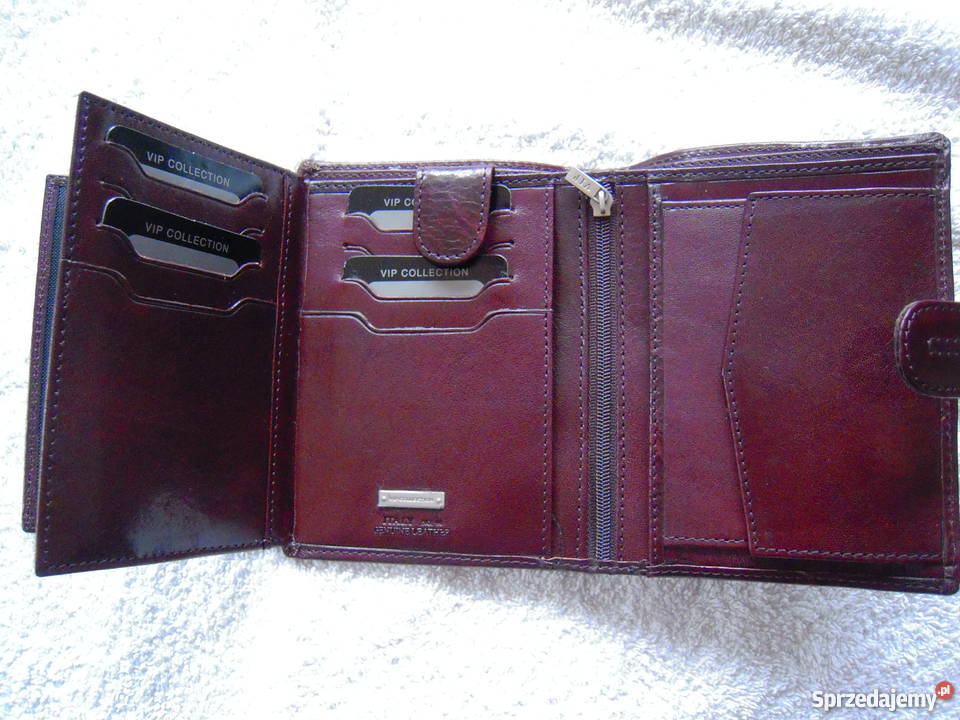 VIP COLLECTION markowy męski portfel skórzany Warszawa sprzedam