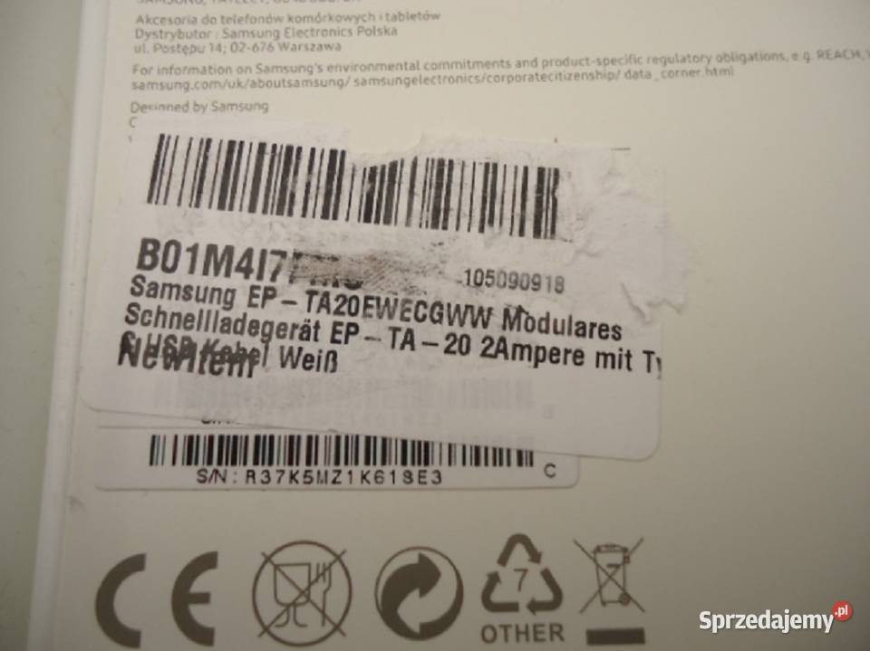 NOWA ŁADOWARKA SIECIOWA SAMSUNG TRAVEL ADAPTER Jaworzno