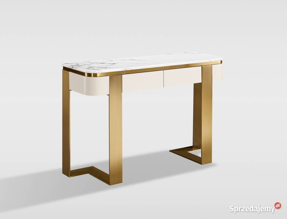 Konsola glamour z marmurem i szufladami Sofia Golkowice