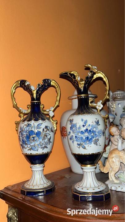 Amfora Royal Dux Czechoslovacia Ręcznie malowana Porcelana i szkło Gdańsk