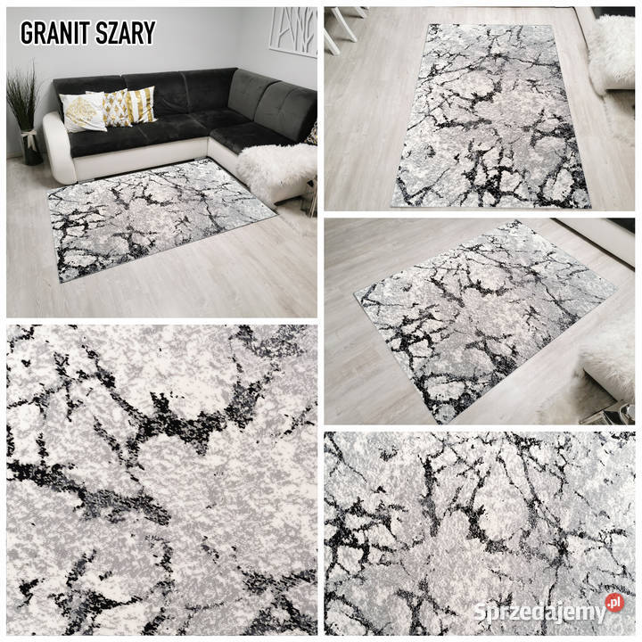 DYWAN 140X200 IDEA GRANIT SZARY GĘSTY WŁOS Dywany Białystok