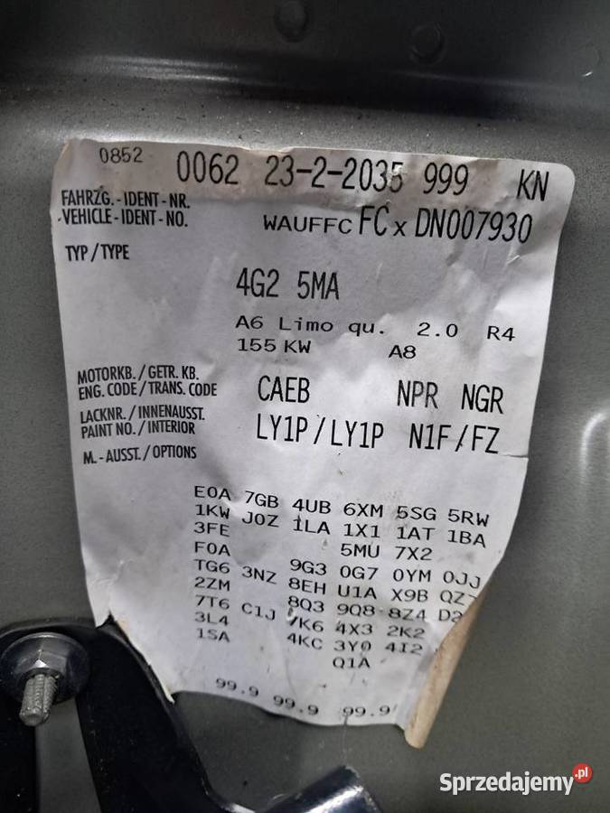 Sprzedam AUDI A6 C7 2013 20TFSI 211 QUATTRO 199 A6 Warszawa