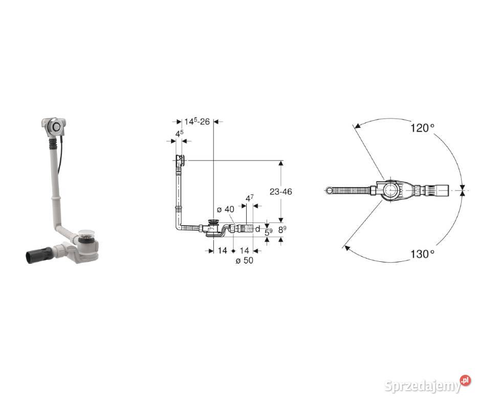 Jadwiga biała wanna wolnostojąca 18080 plug play