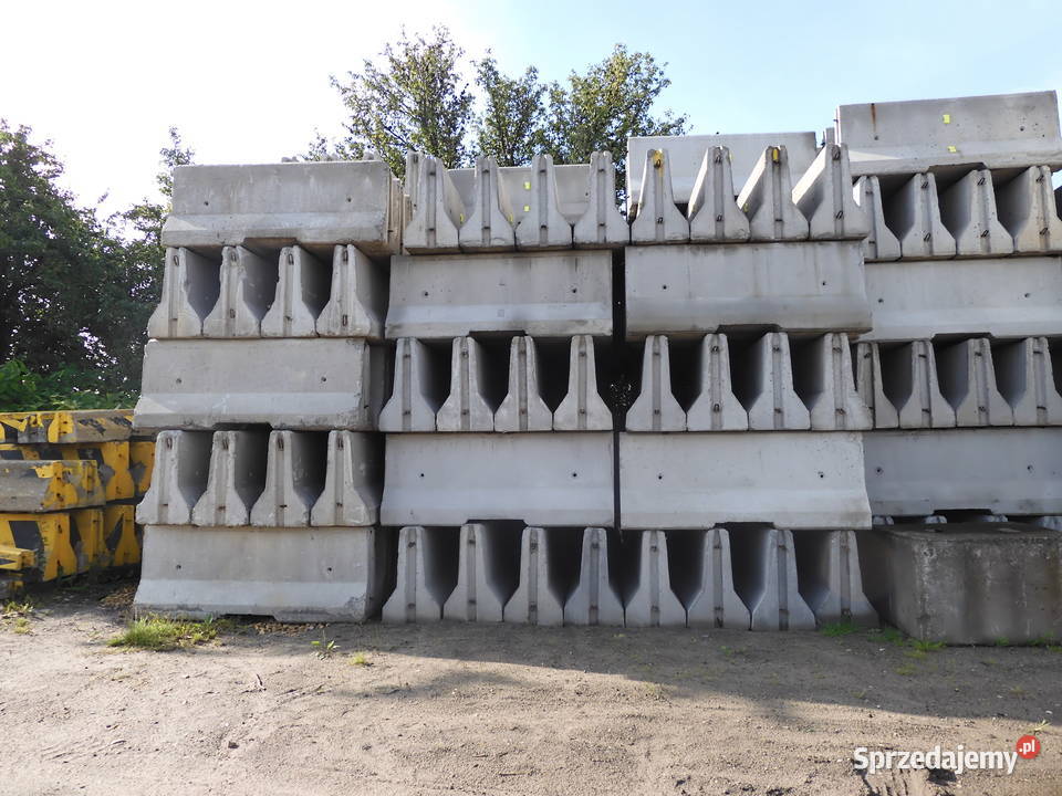 Barieryzapory drogowebetonowe używane dwustronne śląskie Dąbrowa Górnicza