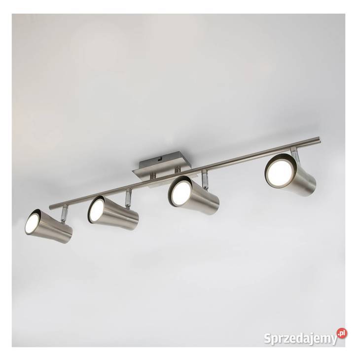 Reflektor sufitowy GU10 ze stali szczotkowanej 4 Brzesko