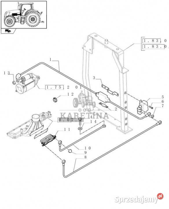 Holland T6010 T6070 Przekażnik 12v high current