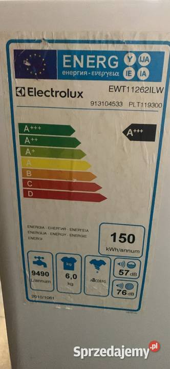 Pralka Electrolux EWT sprawna lubuskie Przytoczna