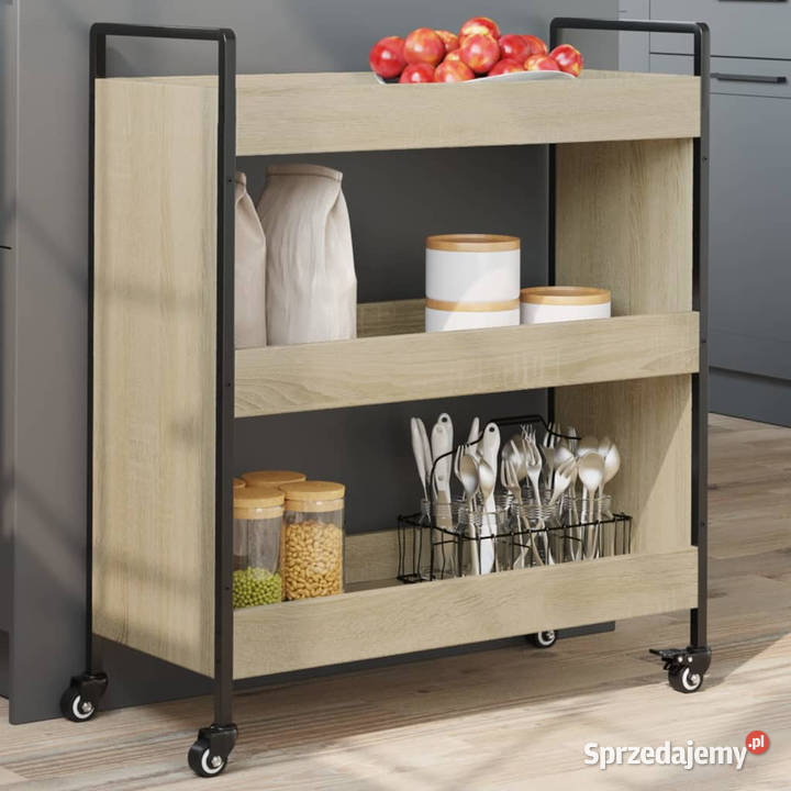 Wózek kuchenny dąb sonoma 70x30x82 materiał