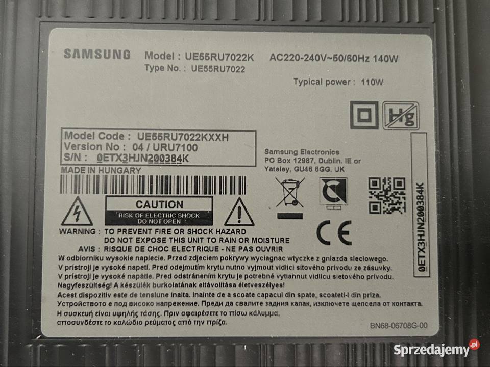 Sprzedam Samsung Smart tv Telewizory Kutno