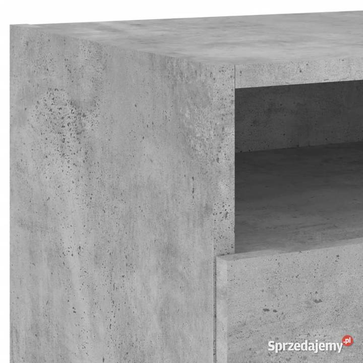 Szafki nocne z LED 2 szarość betonu 40x39x37 sprzedam
