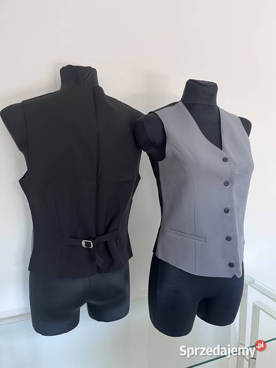 Kamizelki kelnerskie jasny grafit różne rozmiary Wrocław
