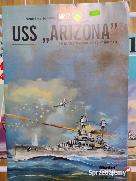 Model kartonowy USS ARIZONA Warszawa