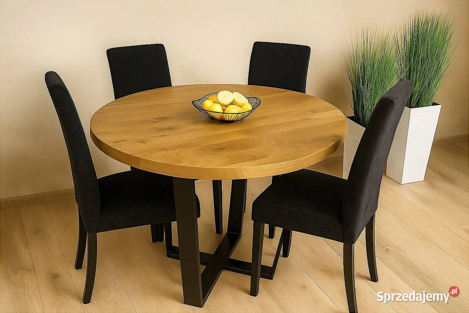 Stół Dębowy Okrągły LOFT 100 Lite Drewno Różne Warszawa sprzedam