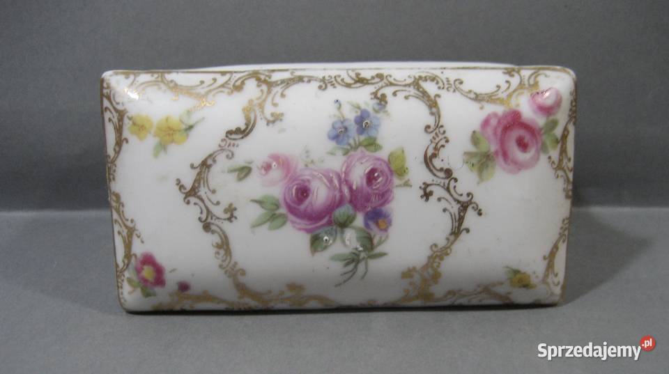 Przedwojenna Szkatułka na lekarstwa Neu Meissen Porcelana i szkło Katowice