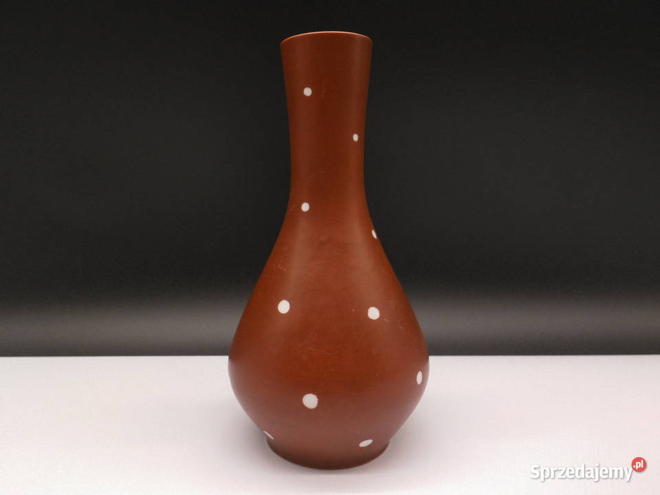 Uroczy Wazon porcelanowy w kropki Turyngia Porcelana i szkło Raszków