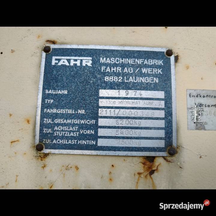Sprzedam kombajn Fahr m1300 Hydromat Wierzchowina sprzedam