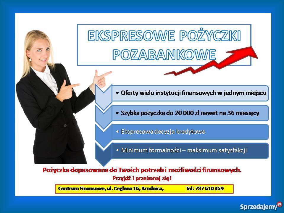 Kredyty i pożyczki także zadłużonych Brodnica