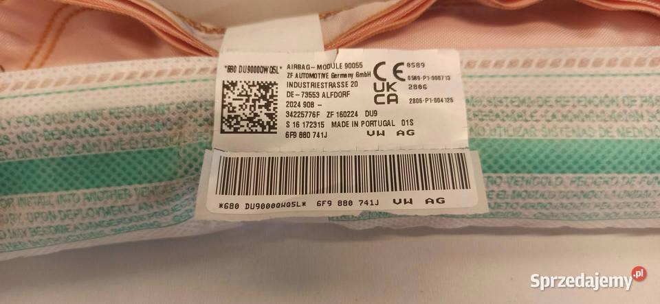 SEAT ARONA 2024 KURTYNA AIRBAG LEWA 6F9880741J