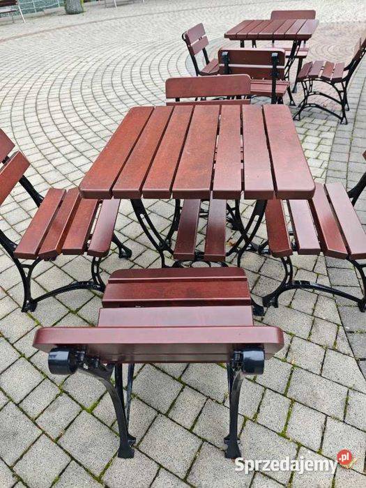 Zestaw ogrodowy żeliwny stół 75x75 4 krzesła Góra