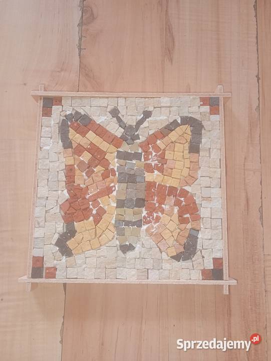 mozaika obraz obrazek MOTYL do powieszenia 19x19 wielokolorowy Szczecin