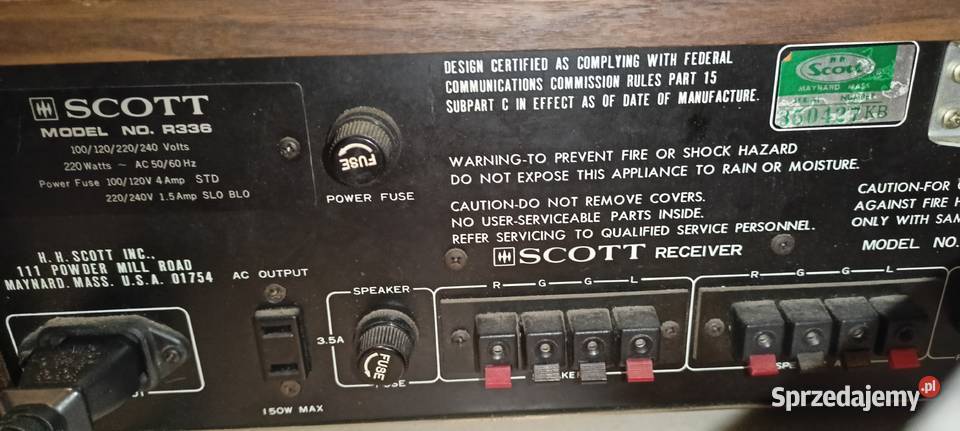 Stereo Receiver Scott R336 Sędziszów