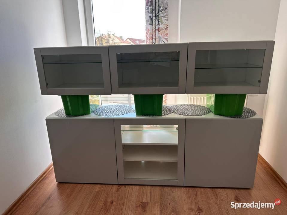 Meblościanka zestaw IKEA BESTA szafka RTV Łąck