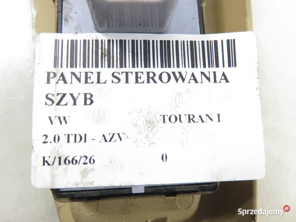 PANEL SZYB VW TOURAN I 1T1867371F osobowe