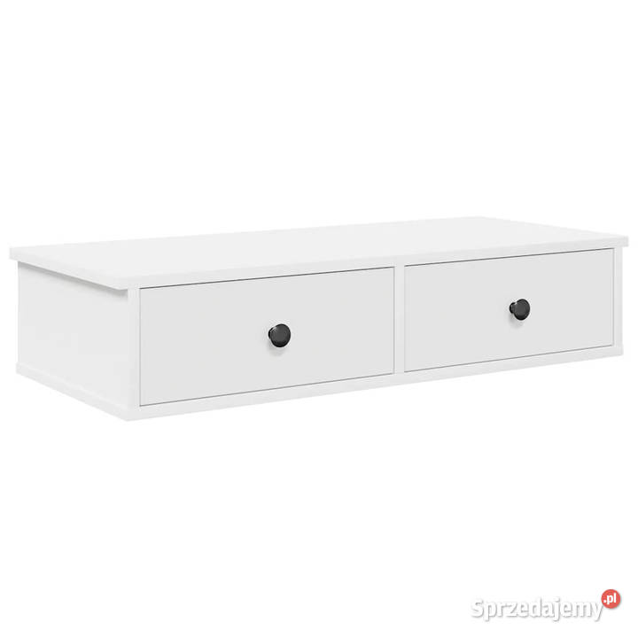 Półka ścienna z szufladami biała 80x31x17 mazowieckie Warszawa
