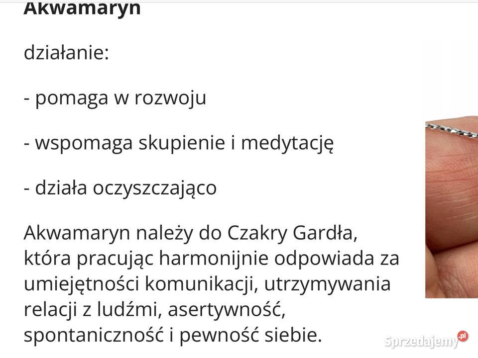 Wisiorek Srebrny z Akwamarynem Zawieszka Srebro Nowa Sól