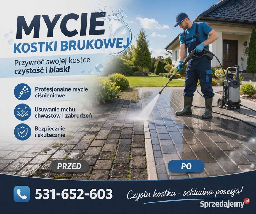 Mycie kostki brukowej Kraków