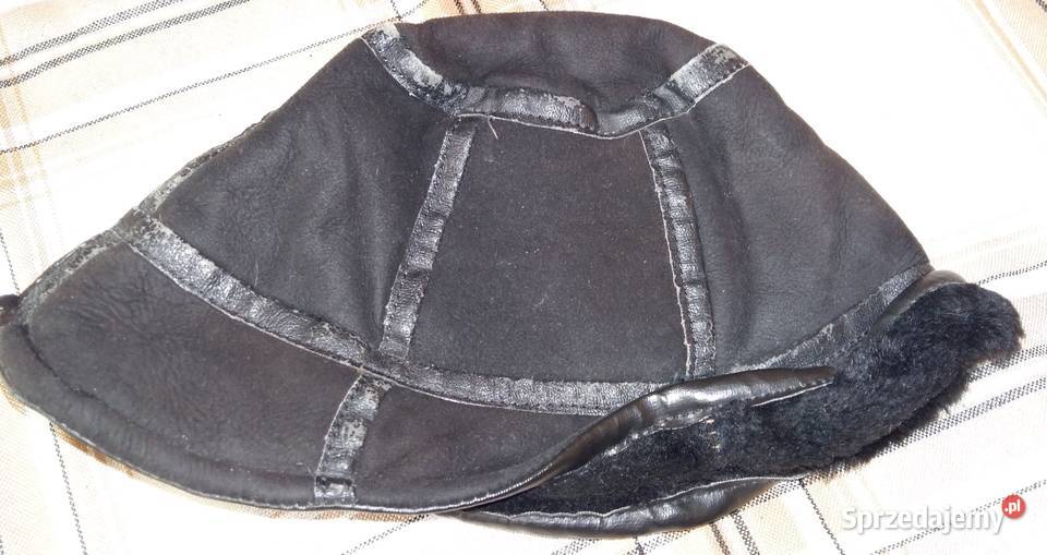 Czapka zimowakożuchowa męskaczarna Dla mężczyzn sprzedam